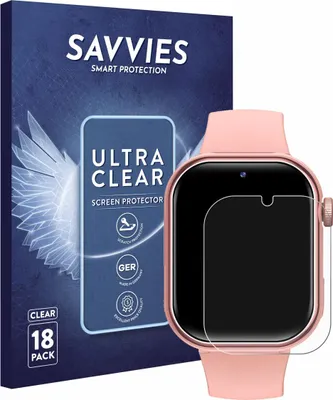 Produktbild von 18x Für Naixues Kids Smartwatch GPS Schutzfolie Savvies Displayschutz Display Schutz Folie Klar Transparent