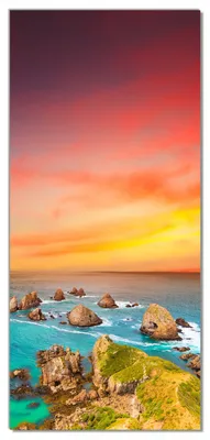 Produktbild von Wallario selbstklebende Türtapete 93 x 205 cm - Himmel am Abend - Abwischbar, rückstandsfrei zu entfernen