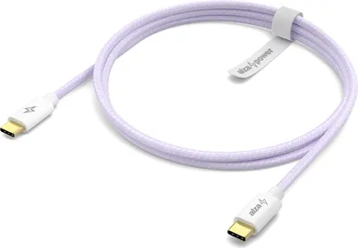 Image de AlzaPower CompactCore USB-C zu USB-C 2.0, 100W, 2m - fialový