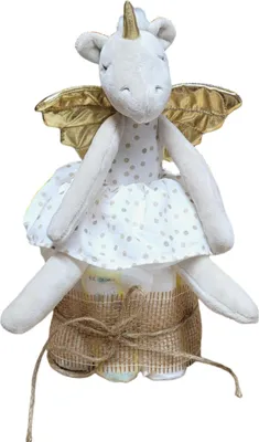 Produktbild von Neugeborenen Geschenkset, Windeltorte Einhorn Engel, 12-tlg.
