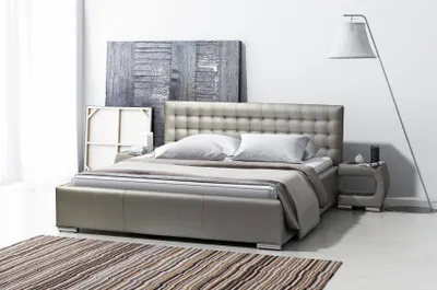Produktbild von Polsterbett Doppelbett DORO Komplettset (Set 1) Grau 180x200cm