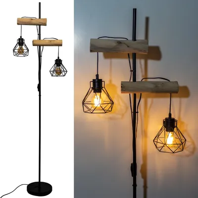 Zdjęcie produktu dla Nowoczesna lampa podłogowa z kloszami w kształcie diamentu
