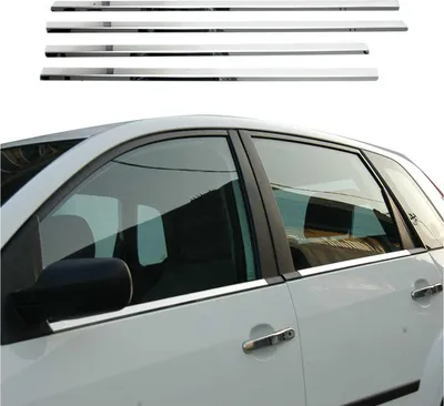 Zdjęcie produktu dla Listwy okienne do Ford Fiesta 2000-2010 stal nierdzewna chrom 4szt