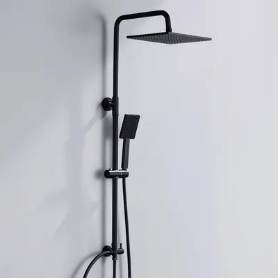 Productafbeelding van Regendouche zonder Kraan - Douche Set - Vierkante Douchkop 25 cm x 25 cm