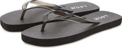 Produktbild von LSCN by Lascana Badezehentrenner Flip-Flops, Badelatsche, Badeschuhe, Sandale, Pantolette, Badeschlappe schwarz Größe 37
