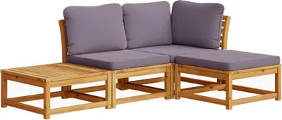 Produktbild von vidaXL 4-tlg. Garten-Lounge-Set mit Kissen Massivholz Akazie