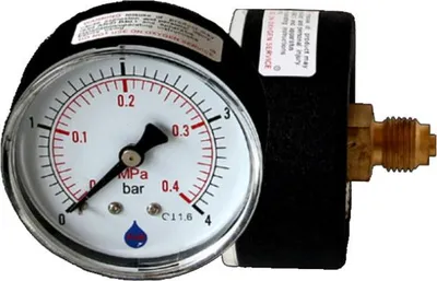 Obrázok produktu pre 63 mm číselník 0-6 BAR zadný vstupný manometer 1/4 "BSP manometer