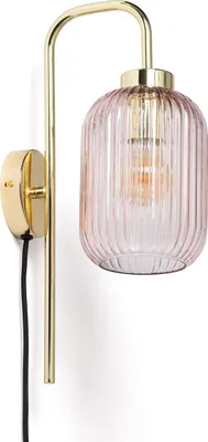 Produktbild von Wandleuchte aus Metall und Glas Belino Rosa