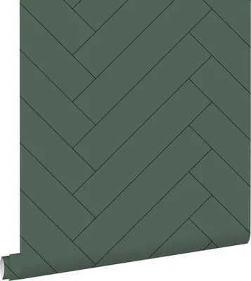 Zdjęcie produktu dla ESTAhome Tapeta motyw jodełki ciemnej zieleni 53 cm x 10.05 m