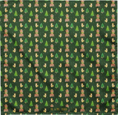 Produktbild von Mr. & Mrs. Panda Halstuch Waldtiere Aloha M - Grün - Geschenk, Igel, Tanzen, Bandana, Bär, Haarband, Dreieckstuch, Lachen, Kopftuch, Tuch, Hase, Gute Laune, Schweißband