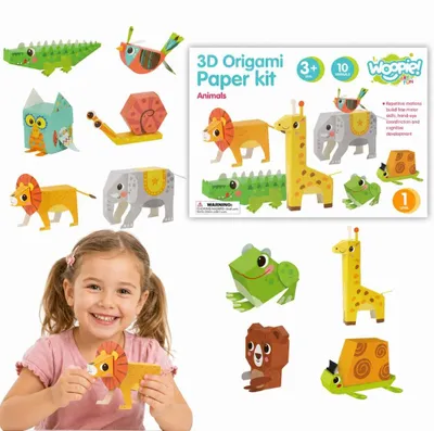 Produktbild von Woopie Art&fun Diy 3D Origami Kreativset 10 Tiere