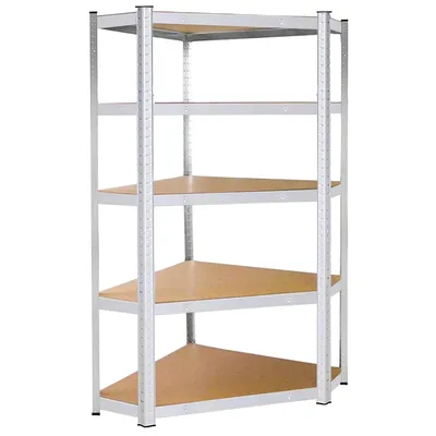 Produktbild von Springos® Kellerregal Eckregal 124 x 180 x 90 cm 5 Ablagen