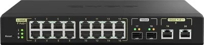 Produktbild von QNAP QSW-M2116P-2T2S, Managed, L2, 2.5G Ethernet, Vollduplex, Power over Ethernet (PoE), Rack-Einbau