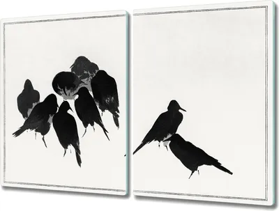 Produktbild von Coloray Hackbrett Herdabdeckplatte 2x40x52 cm Küchenbrett Kochplattenabdeckung Schneidebrett - Tiere Vögel