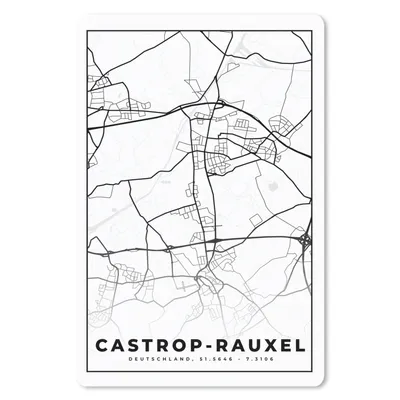 Produktbild von MuchoWow® Mauspad Mousepad Castrop-Rauxel - Karte - Stadtplan 18x27 cm - Mousepads - Maus Mat - Pad - Mausunterlage