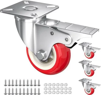 Immagine prodotto di Ruote silenziose in gomma piena da 50 mm con portata di 200 kg