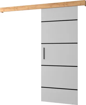 Produktbild von MEBLE KRYSPOL Schiebetürsystem SALWADOR 4 mit Schienenabdeckung, Einbautüren, 90x204cm, Weiß