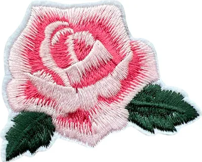 Produktbild von Rosen-Emblem zum Aufbügeln, Rosa