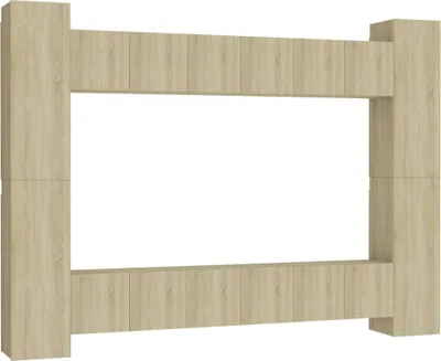Produktbild von vidaXL 10-tlg. TV-Schrank-Set Sonoma-Eiche Holzwerkstoff
