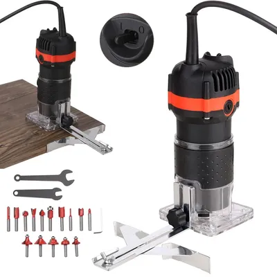Produktbild von Einhandfräse Elektrischer Holzschneider Handschneider Oberfräse 30000 U/min