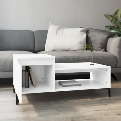 Produktbild von "2026 Promotion" Couchtisch Wohnzimmer - Kaffeetisch - Weiß - 100x50x45 cm Holzwerkstoff - Sofatisch CC28726