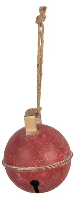 Obrázek produktu pro Clayre & Eef Vánoční dekorativní figurka Zvonek Ø 16 x 18 cm Červená kovová