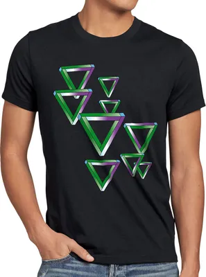 Produktbild von style3 Sheldon Triangles Herren T-Shirt, Größe:5XL, Farbe:Schwarz