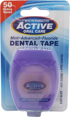 Produktbild von Beauty Formulas Fluoridhaltiges Zahnseidenband Wachsbeschichtung, 50 m