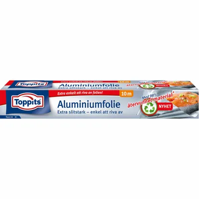 Zdjęcie produktu dla Toppits, Folia aluminiowa odporna na rozdarcia, 10m (PRODUKT Z NIEMIEC)
