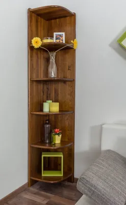 Produktbild von Standregal, 40 cm breit, Kiefer Holz-Massiv, Farbe: Eiche