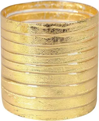Produktbild von Rasteli Teelichthalter - Teelichthalter Glas Gold D 15cm H 15cm