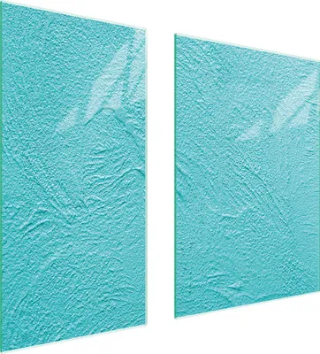Produktbild von Herdabdeckplatten 2 teilig 75x52 Glaskeramikkochfeld Abdeckung Glas Schneidebrett Schiefer Türkis