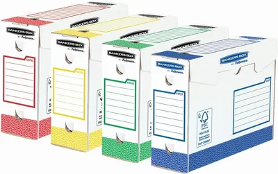 Image de BankersBox Archivschachtel A4+ B:100mm sortiert         8PK