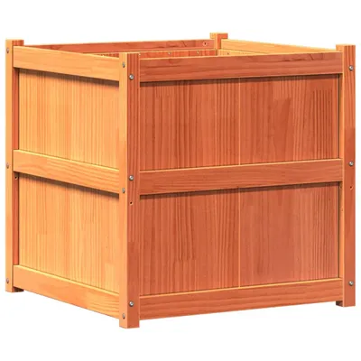 Obrázok produktu pre vidaXL Kvetináč vosk hnedý 70x70x70 cm masívne borovicové drevo