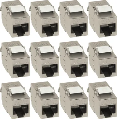 Produktbild von 12x Keystone CAT8.1 Modul metall geschirmt werkzeuglose Montage