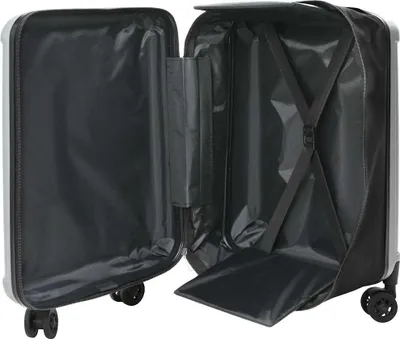 Image de vidaXL Valise avec serrure Argent 43 x 27 x 66 cm ABS plastique