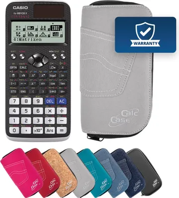 Produktbild von Casio FX-991 DE X Taschenrechner mit Schutztasche hellgrau