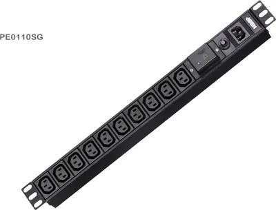 Obrázek produktu pro ATEN PE0110SG, Základní, 1U, Černá, 10 AC zásuvky / AC zásuvek, C13 rozdvojovač, IEC 320