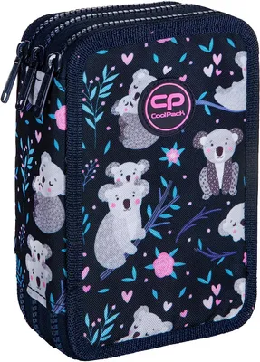 Produktbild von COOLPACK XXL Federtasche Federmappe Federmäppchen 44-teilig gefüllte Schüleretui 3-stöckig 20 x 13,5 x 7 cm Dreaming Koala inkl Füller Patrone