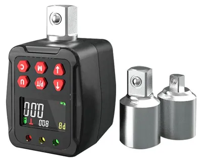 Produktbild von 1/2"-Digital-Drehmomentadapter, 1,5–30 Nm Digital-Drehmomentschlüssel mit ±1 % Genauigkeit, Voreinstellungsmodus, Datenspeicherung, LED- und akustischem Alarm, 1/4"-auf-3/8"-Adapter für Fahrräder und Motorräder