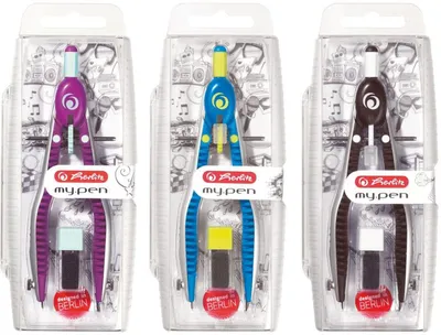 Produktbild von Schnellverstellzirkel my.pen farbig sortiert Packung mit 4 Stück