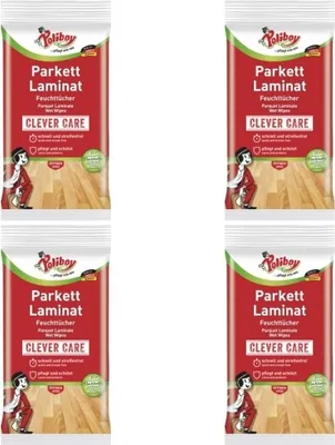 Produktbild von 4 x Poliboy Parkett Laminat Feuchttücher