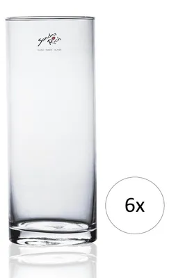 Produktbild von 6er Set Glasvasen, Dekogläser CYLI zylindrisch rund H. 25cm D. 10cm Sandra Rich