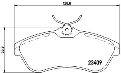 Produktbild von Brembo Bremsbelagsatz, Scheibenbremse Vorderachse P 61 075