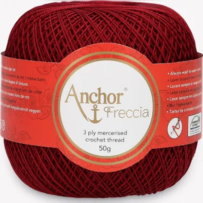 Immagine prodotto di Anchor Freccia 16 – Filato di cotone sottile per lavori all'uncinetto delicati (colore 00044)