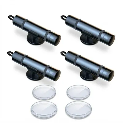 Produktbild von 4 Stück Auto Sicherheitshammer Nothammer – Notfall Fensterbrecher & Gurtschneider schwarz + 4x Testglas