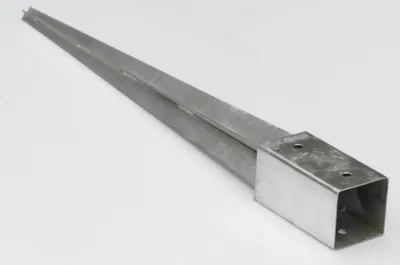 Produktbild von 70 mm Pfosten-träger Einschlag-hülse Bodenhülse Holz-pfosten feuerverzinkt Zaun für Holzpfahl 70x70mm