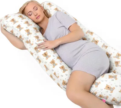 Immagine prodotto di Cuscino per la gravidanza tipo U per dormire sul fianco e allattare - Orsacchiotto