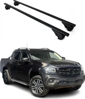 Produktbild von Dachträger Grundtäger für Mercedes X Klasse 470 2017-2020 75kg Metall Schwarz 2x