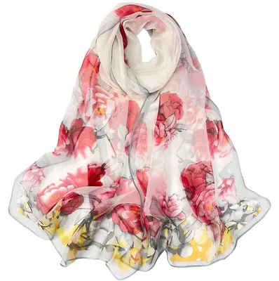Immagine prodotto di Sciarpa da donna in chiffon, colorata, 160 x 50 cm. Leggera, ariosa e versatile